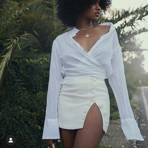 BRAND NEW The Line By K Summer Skirt Ivory sz M